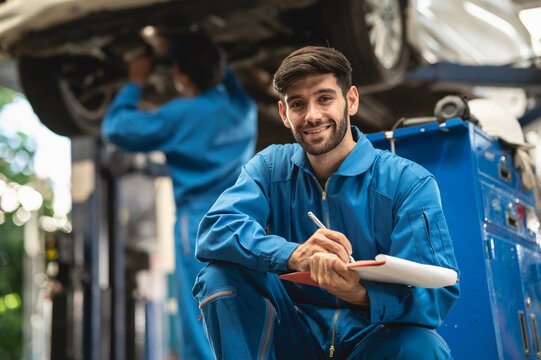 Mechanics at Sutton and Cheam Vehicle Repairers UK